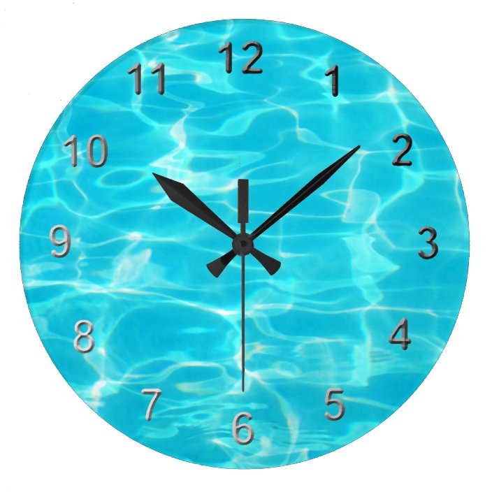 Swimming Pool. Large Clock