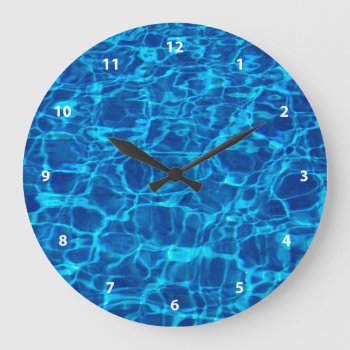 Swimming Pool Large Clock by GiftsGaloreStore at Zazzle