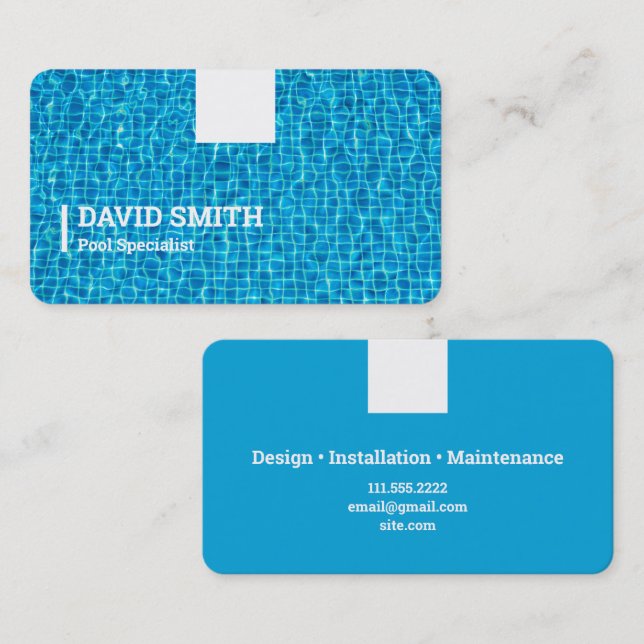 Swimming Pool Maintenance Business Card (Front/Back)
