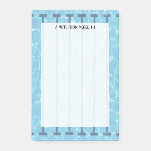 Swimming Pool Pad for Swimmers and Coaches Post_it Notes