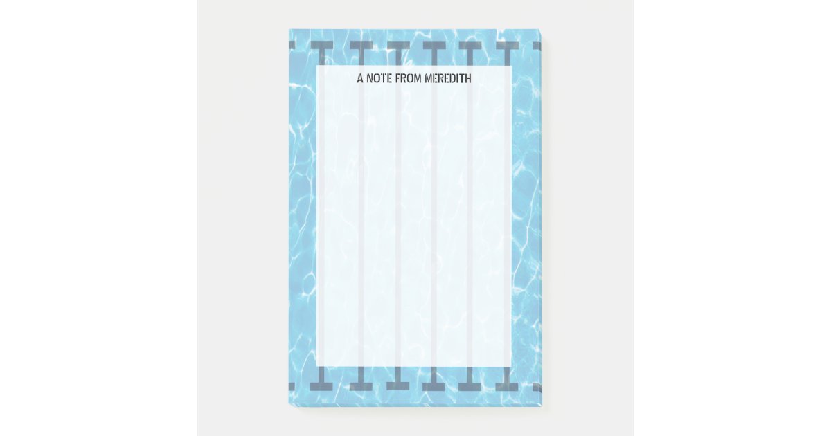 Swimming Pool Pad for Swimmers and Coaches Post-it Notes
