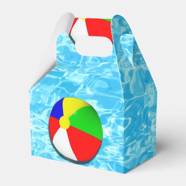 Swimming Pool Party Favor Boxes (Front Side)