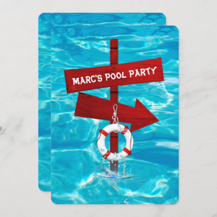 swimming pool party invitation