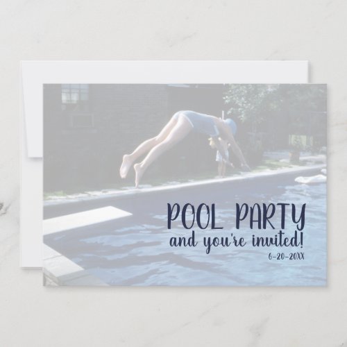 Swimming Pool Party Mid_century Swimsuit Invitation