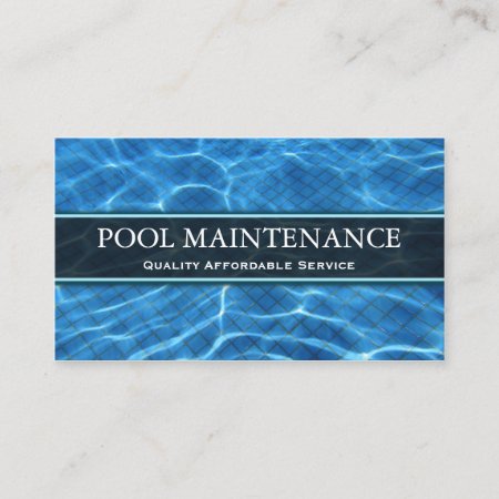 Swimming Pool Photo - Business Card