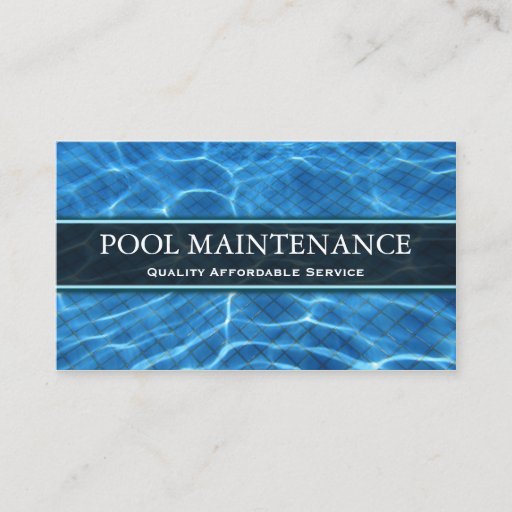 Customizable Swimming Pool Photo - Business Card