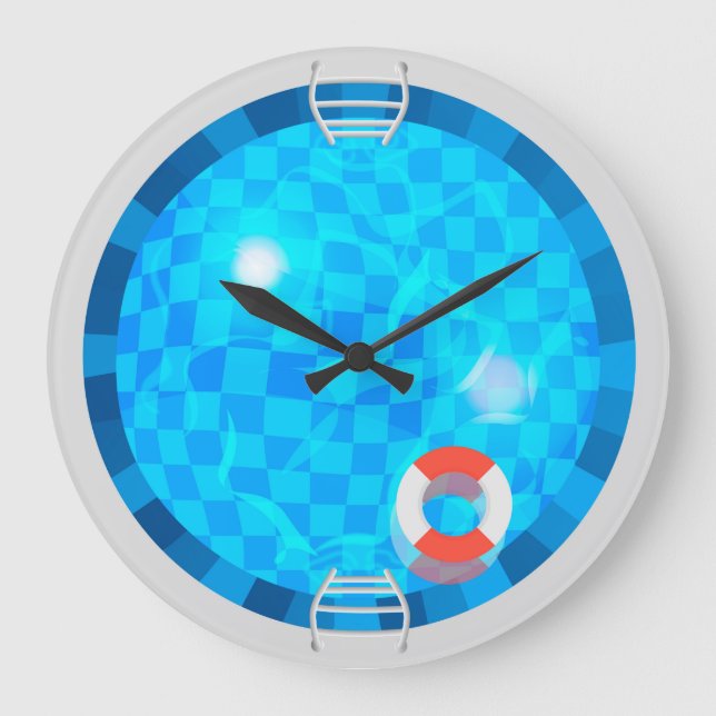 Swimming Pool Round Wall Clock (Front)
