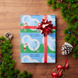 Swimming Pool Santa Claus Funny Custom Christmas Wrapping Paper<br><div class="desc">This fun Christmas in July wrapping paper makes a perfect sunny party gift wrap for a pool gathering. Make it a fun north pole themed extravaganza with Santa Claus in his swimming trunks next to a cool swimming pool and diving board. Jolly Saint Nick is drawn in a red bathing...</div>