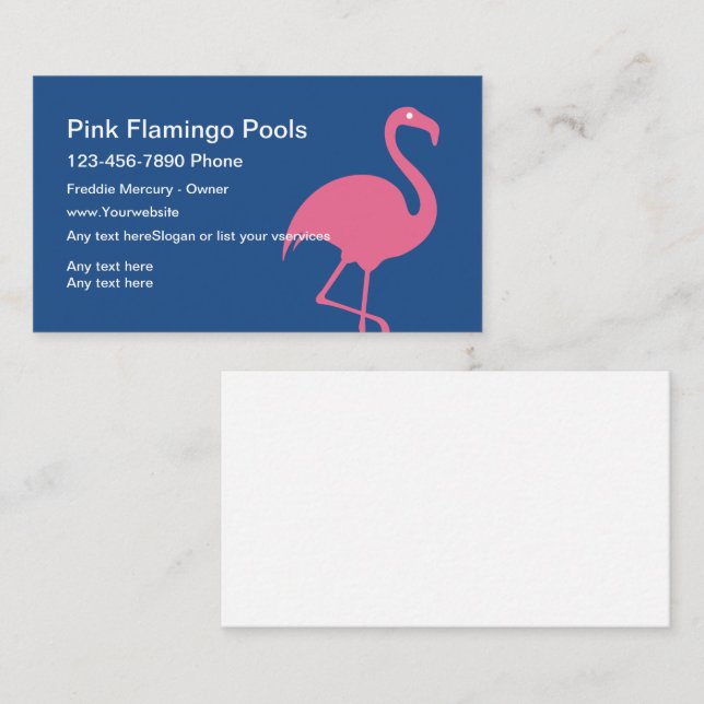 Swimming Pool Service Business Cards (Front/Back)