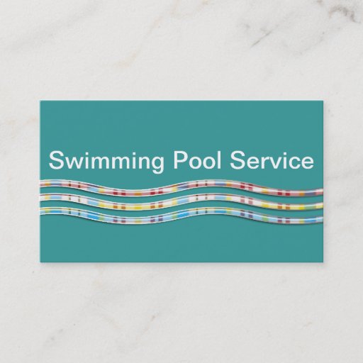 Customizable Swimming Pool Service Business Cards