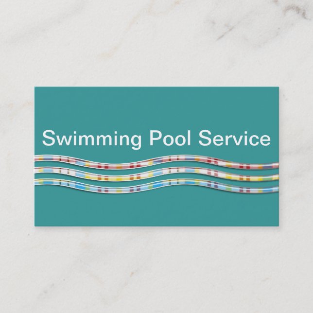 Swimming Pool Service Business Cards (Front)