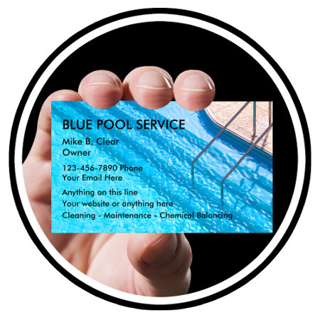 Swimming Pool Service Business Cards