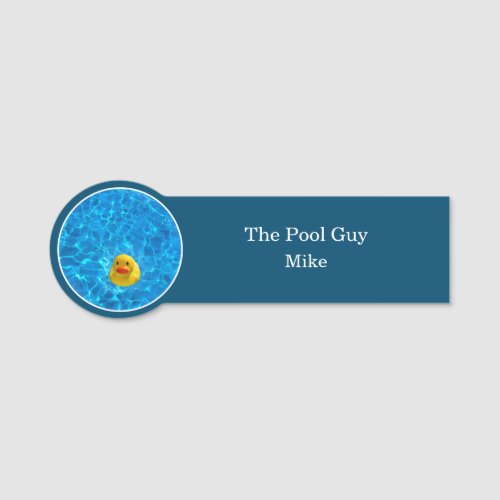 Swimming Pool Service Employee Name Tags