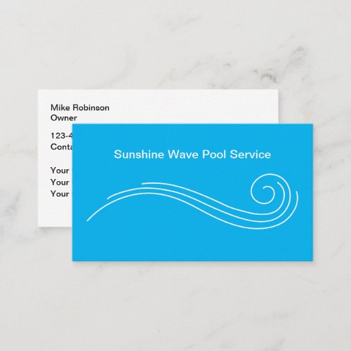 Swimming Pool Service Unique Business Cards