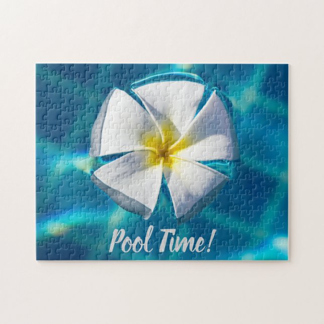 Swimming Pool Sparkling Water with Flower gift Jigsaw Puzzle (Horizontal)