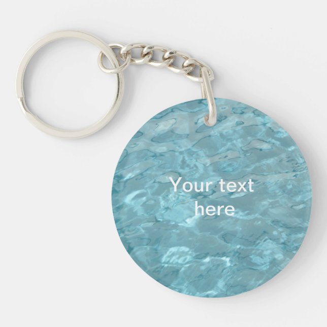 Swimming Pool Summer Abstract Keychain (Front)