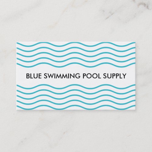 Swimming Pool Supply Business Card