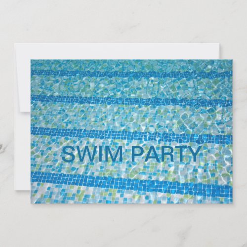 Swimming Pool Swim Party Invitation