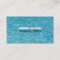 Swimming Pool, Swimming Coach/Instructor Business Card