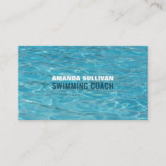 Swimming Pool, Swimming Coach/instructor Business Card at Zazzle