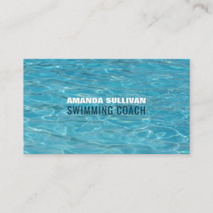 Swimming Pool, Swimming Coach/Instructor Business Card