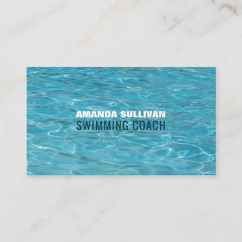 Swimming Pool  Swimming Coach/instructor Business Card by TheBusinessCardStore at Zazzle