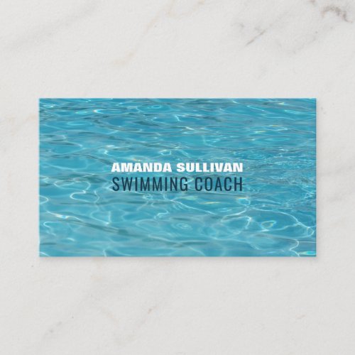Swimming Pool Swimming CoachInstructor Business Card