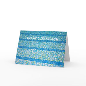 Swimming Pool Thank You Coach Card