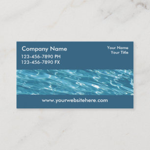 Swimming Pool Theme Business Card