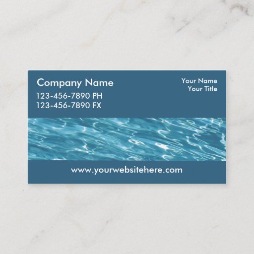 Customizable Pool Service Business Cards