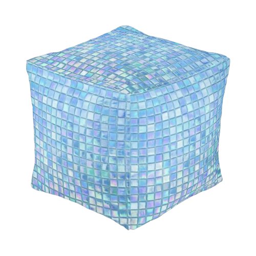 Swimming Pool Tile Design Square Cube Pouf