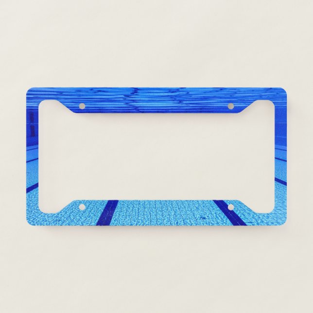 Swimming Pool Underwater Sport License Plate Frame (Front)