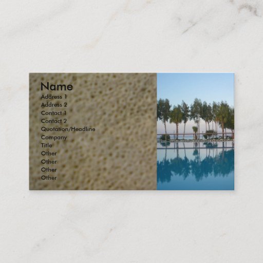 Customizable Swimming pool view business cards