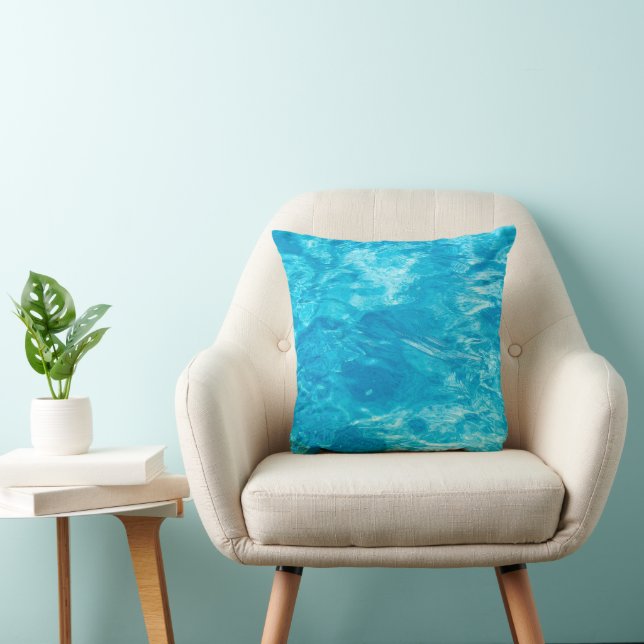 swimming pool water abstract throw pillow (Chair)