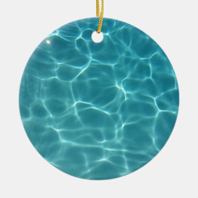 Swimming Pool Water Ceramic Ornament (Front)