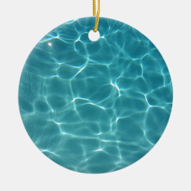 Swimming Pool Water Ceramic Ornament (Front)