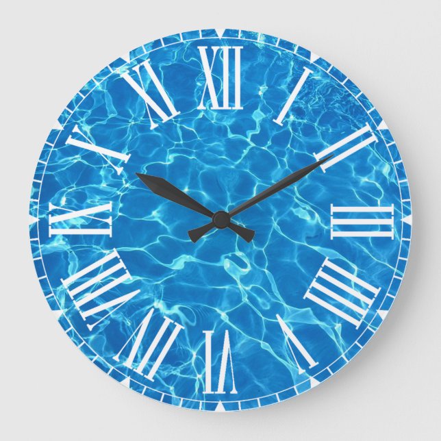 Swimming Pool Water Large Clock (Front)