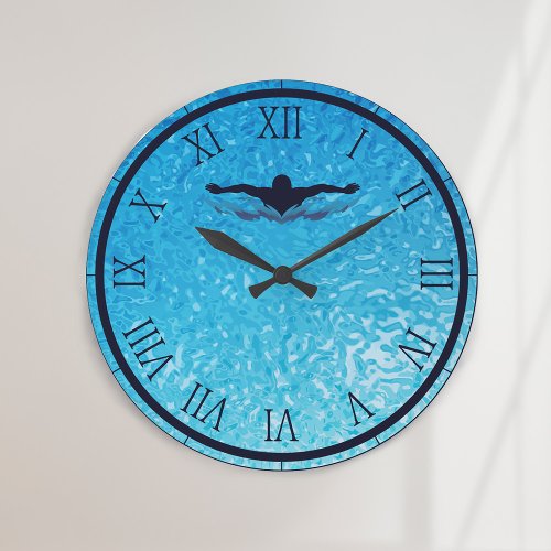 Swimming Pool Water Large Clock