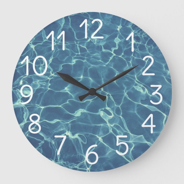 Swimming Pool Water Large Clock (Front)