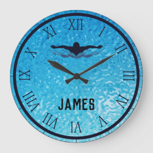 Swimming Pool Water Large Clock