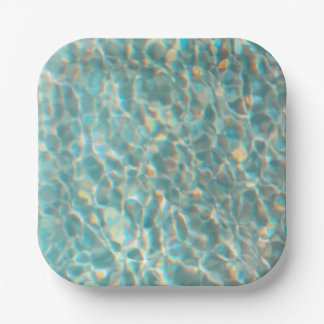 Swimming Pool Water Print Paper Bowl Plates