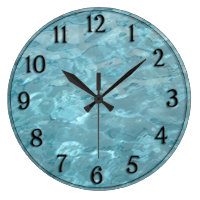 Swimming Pool Water - Summer Fun Abstract Large Clock