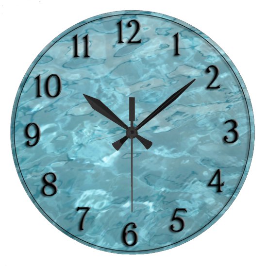 Swimming Pool Water - Summer Fun Abstract Large Clock