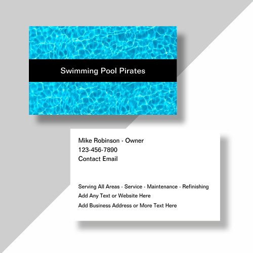 Swimming Pool Water Theme Business Cards