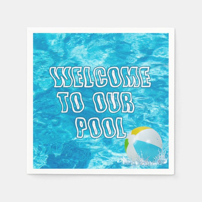 Swimming Pool Welcome Napkins (Front)