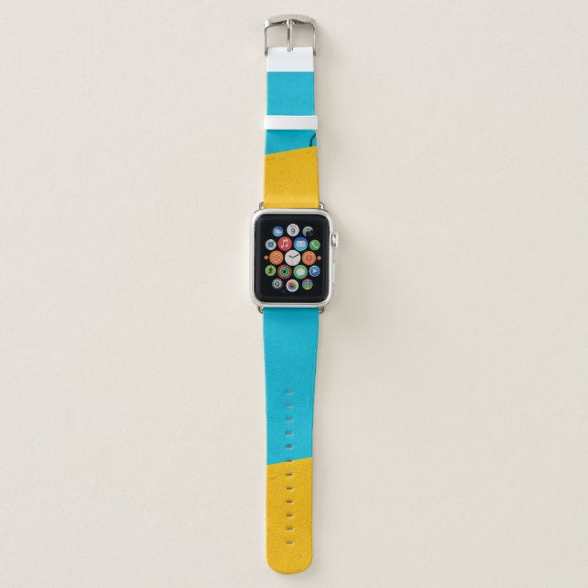Swimming pool with stainless steel ladder apple watch band (Front)