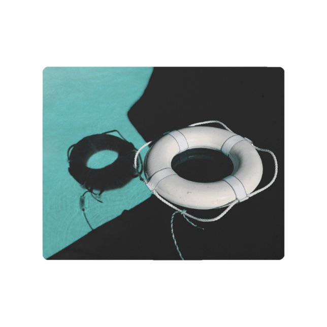 Swimming Pool Yin and Yang Metal Print (Front)