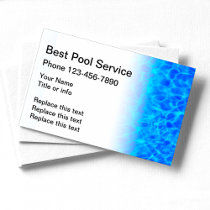 Swimming Pools And Service Business Card