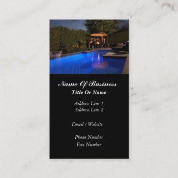Swimming Pools Business Card by sagart1952 at Zazzle