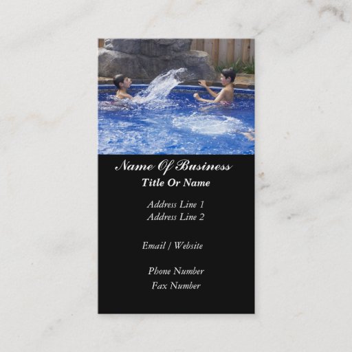 Customizable Swimming Pools Business Card